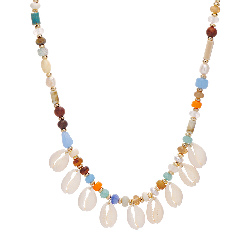 Sea Life Sea Shell and Beads Necklace