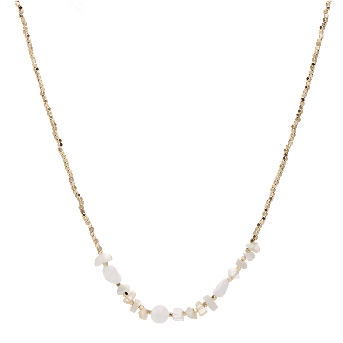 Stone Gold Bead Necklace
