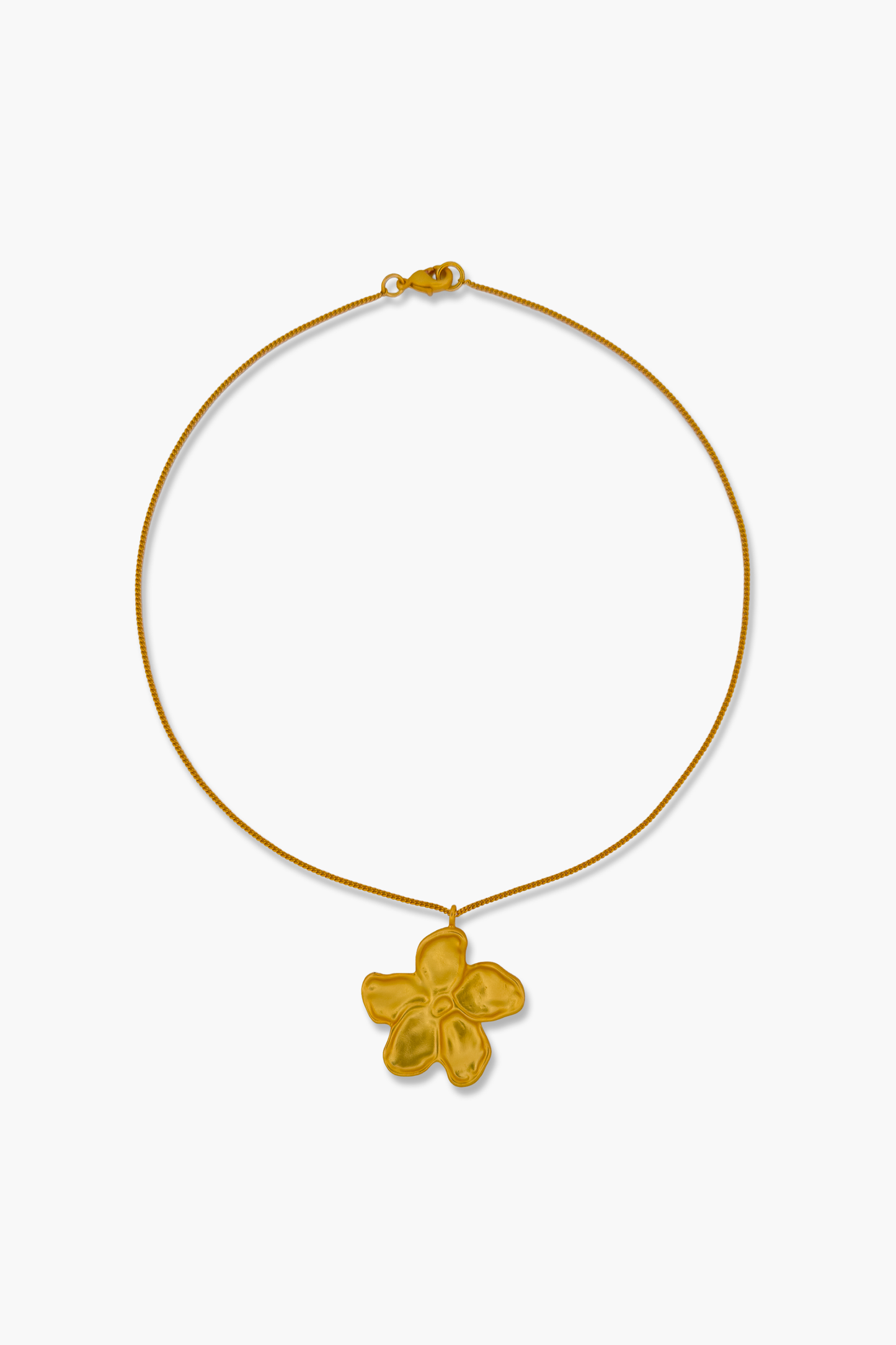 Sculpted Flower Collar Necklace