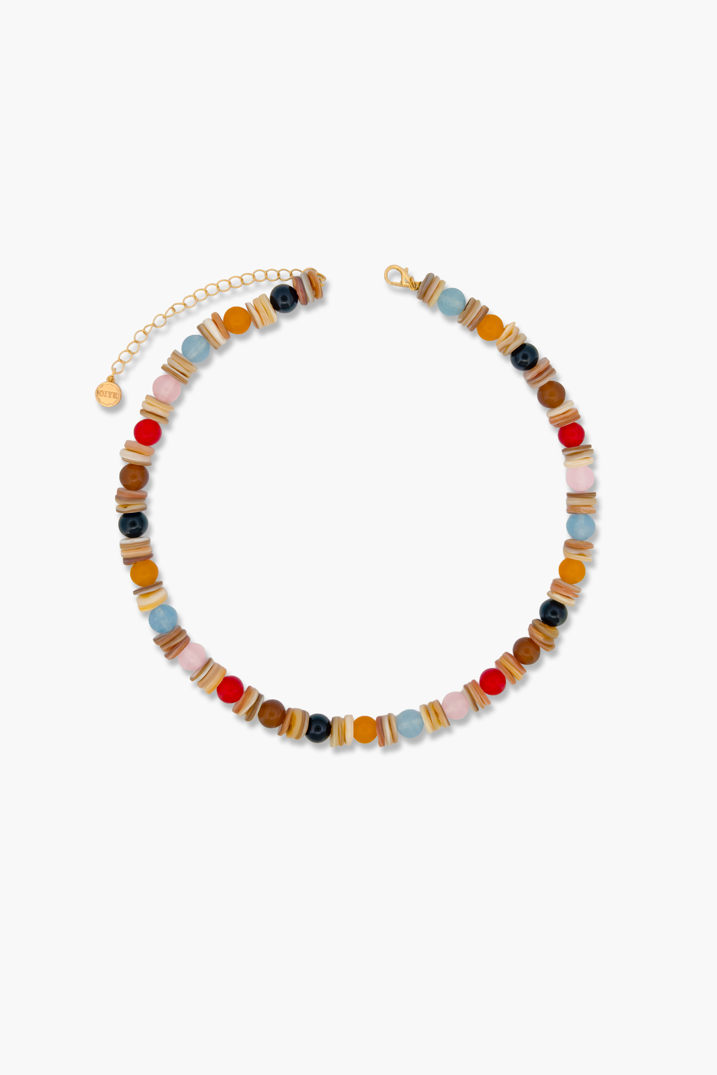 Multicolor Bead and Stone Necklace