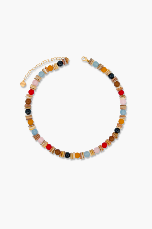 Multicolor Bead and Stone Necklace