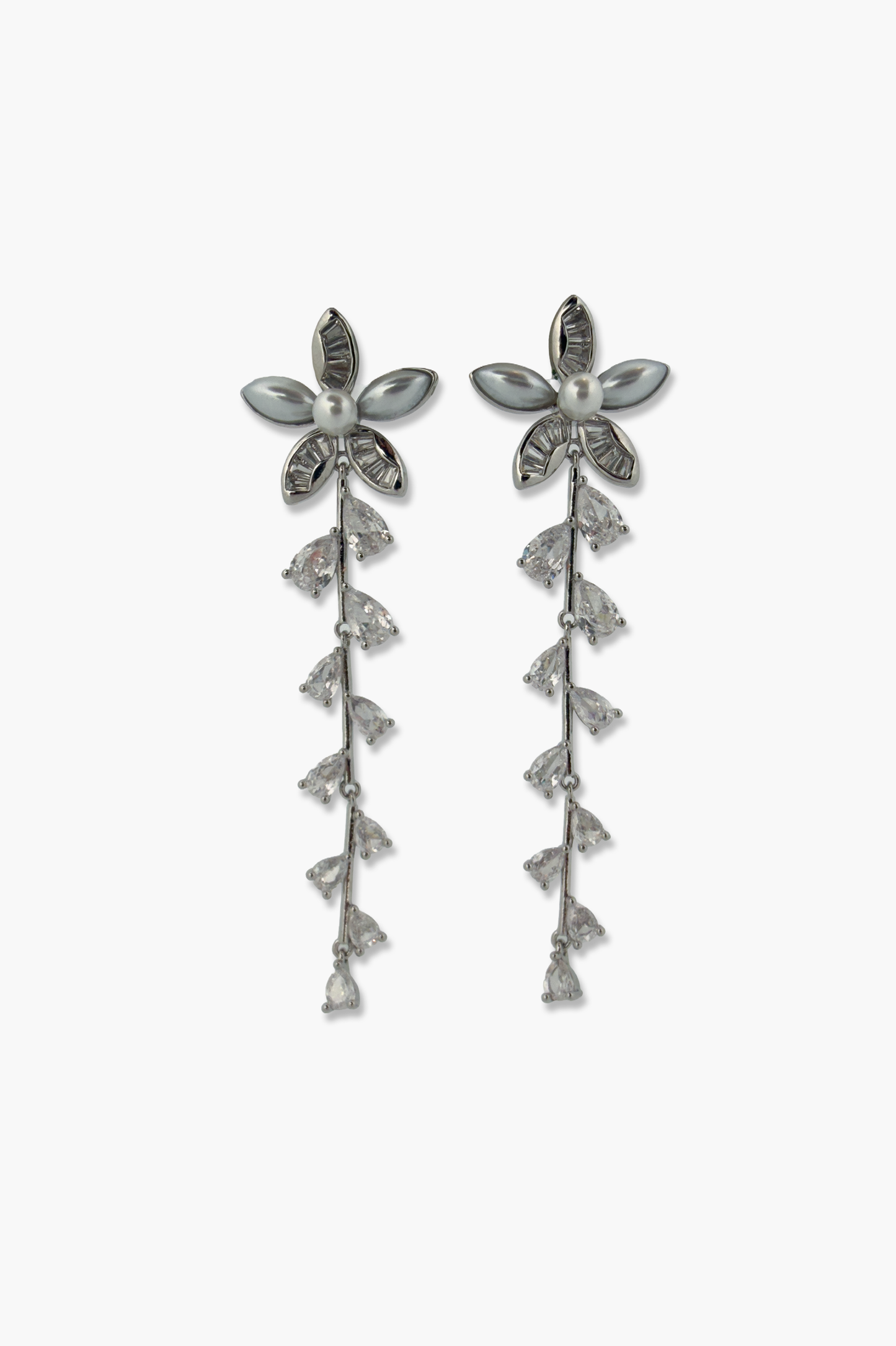 Cascading Flower Drop Earrings