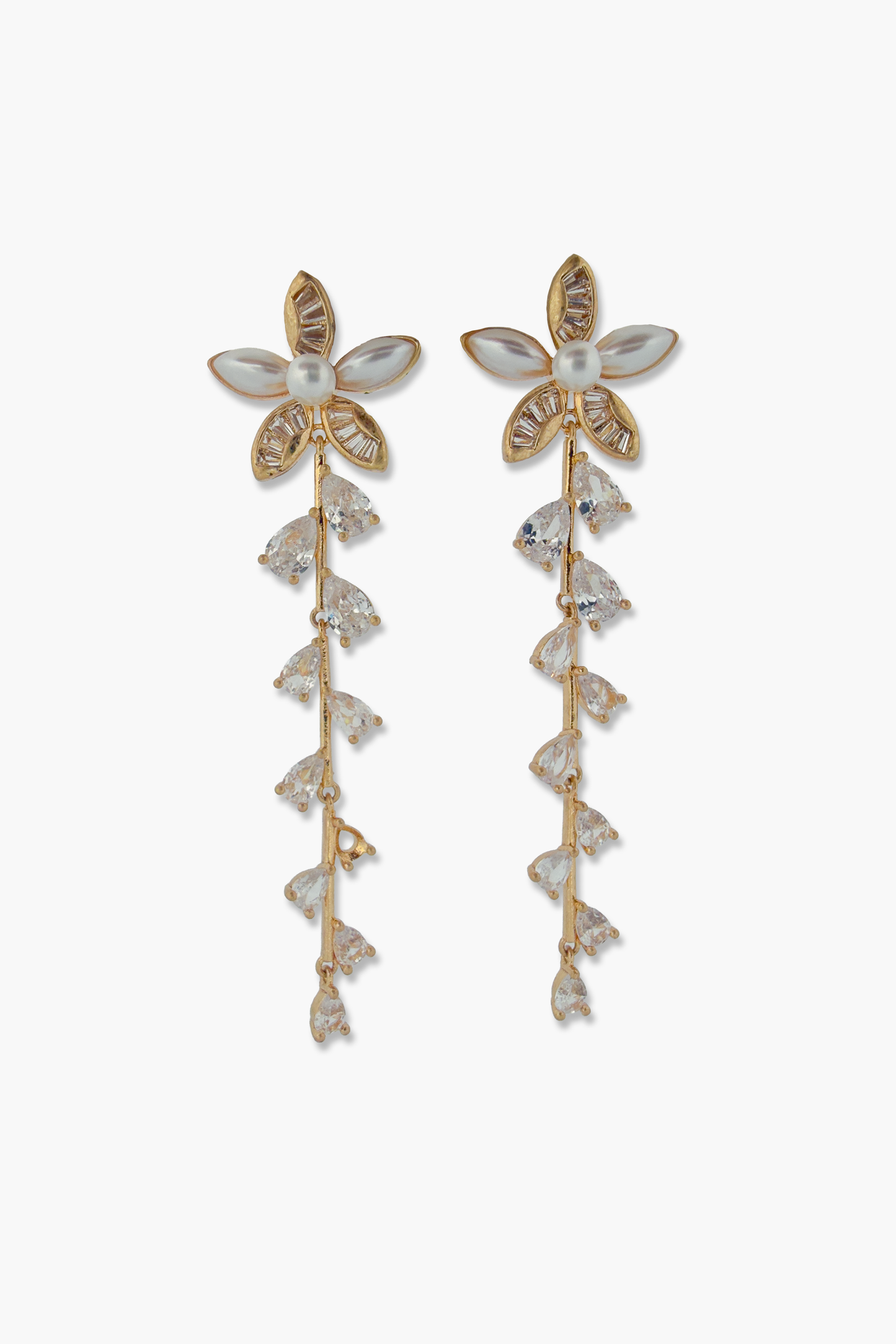 Cascading Flower Drop Earrings