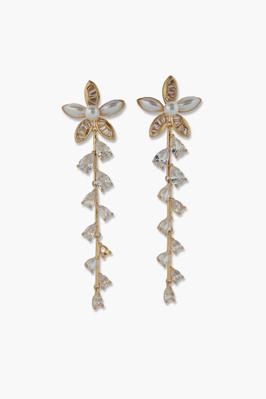 Cascading Flower Drop Earrings