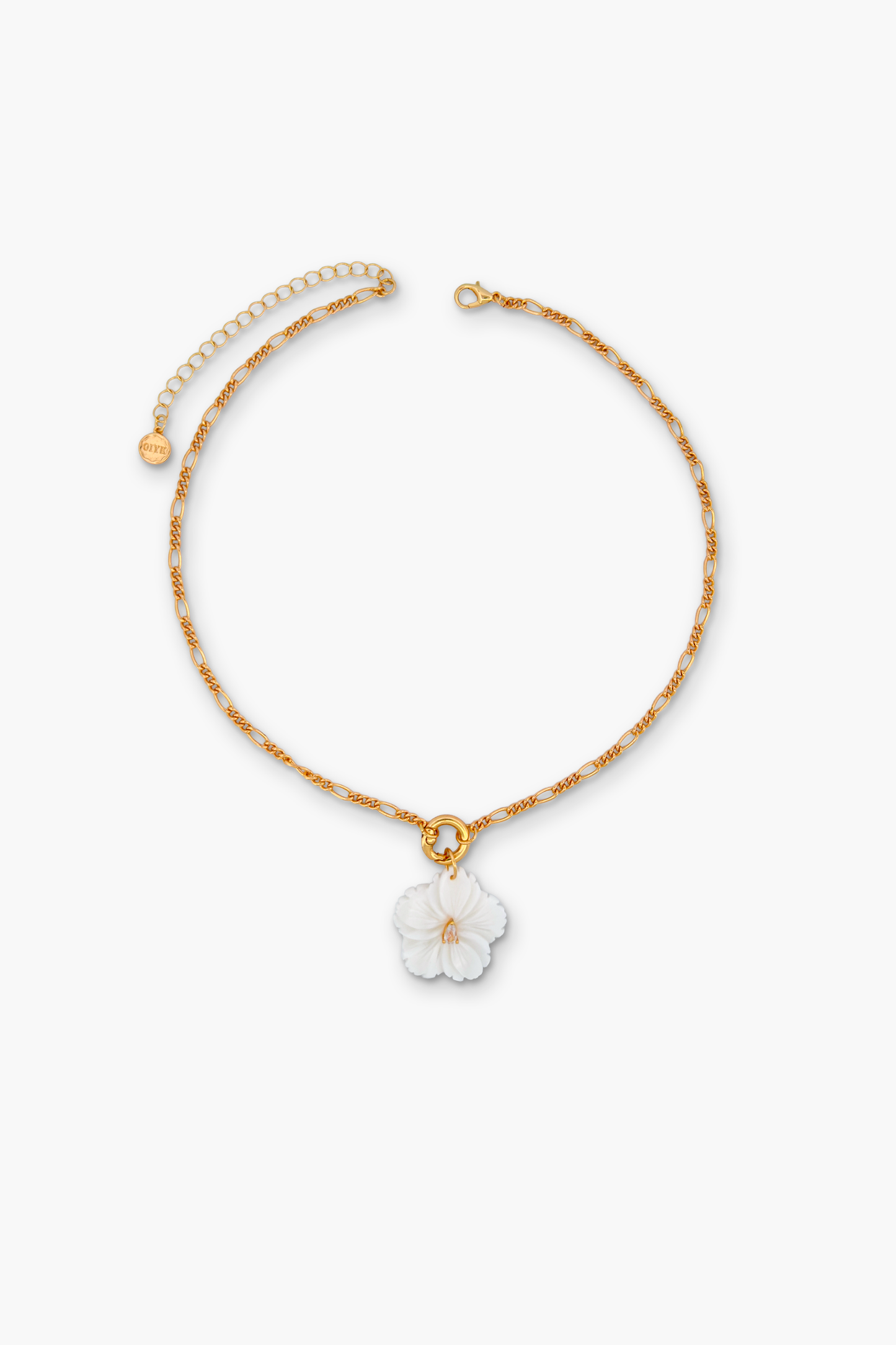 Freshwater Shell Flower Pendant Gold Chain Necklace
