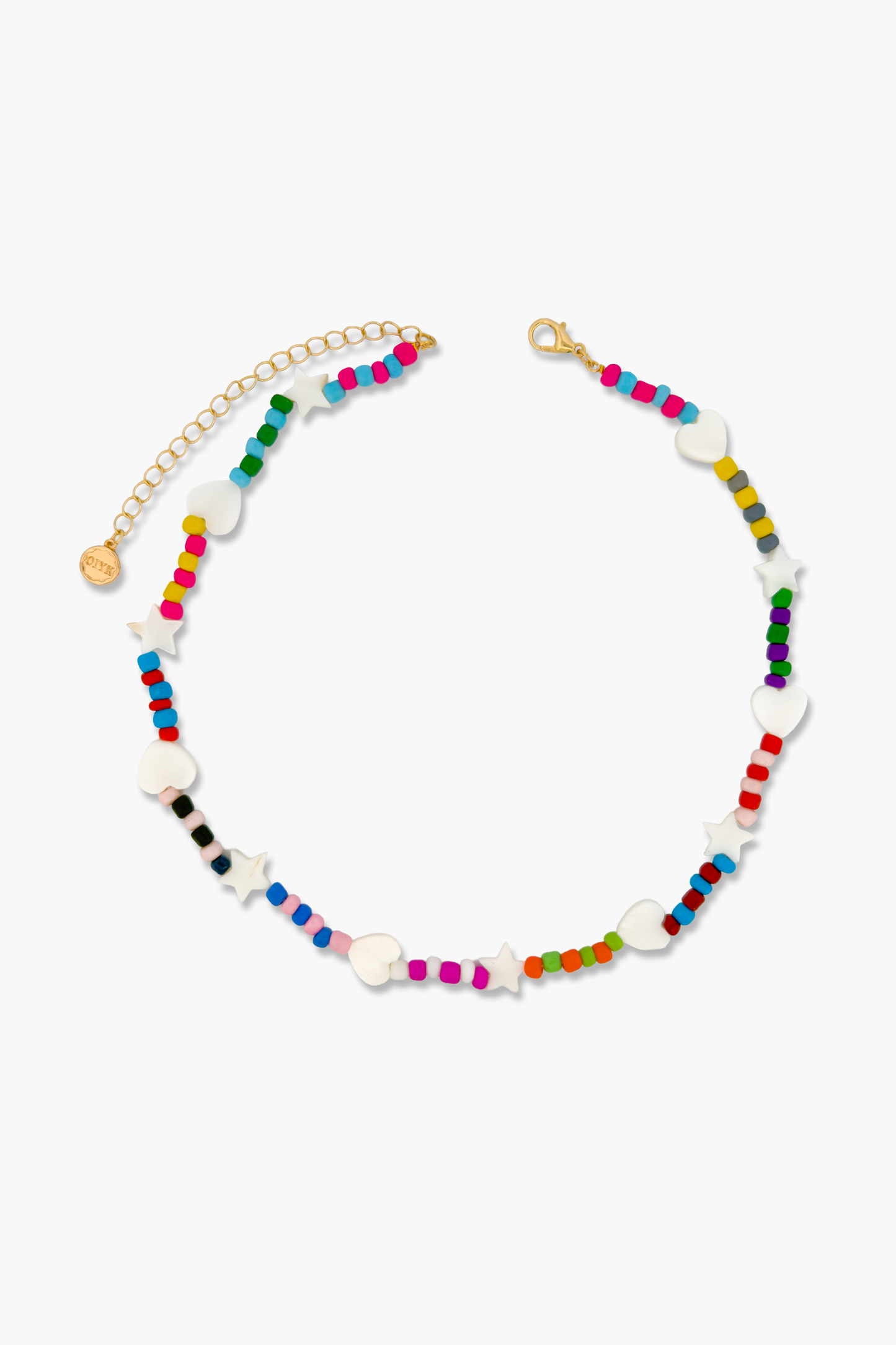 Star and Heart Shell with Seed Beads Necklace