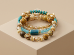 Layered Torquoise & Beads Bracelet