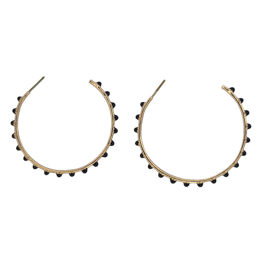 Epoxy Hooped Post Earrings