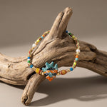 Orange & Green Fish Charm Bracelet