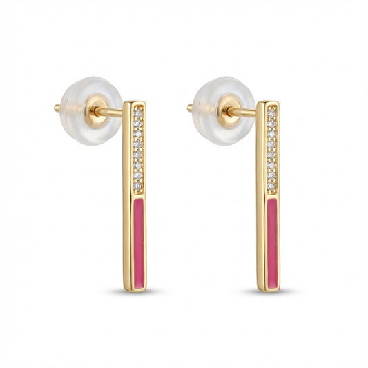 Post Epoxy Hooped Earrings