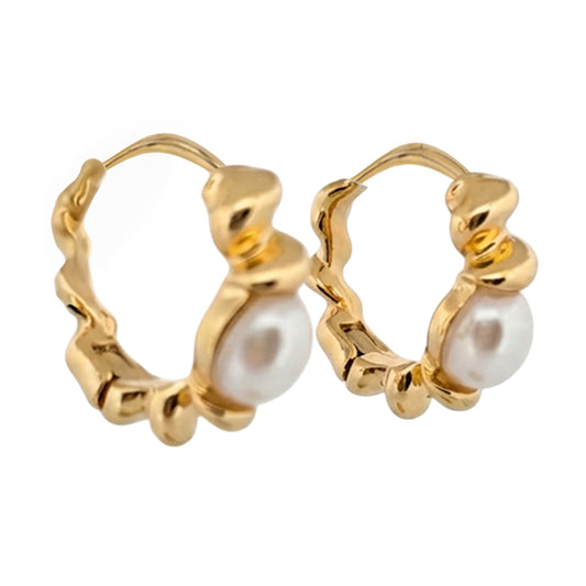 Champagne Crystal Gold Drop Earrings