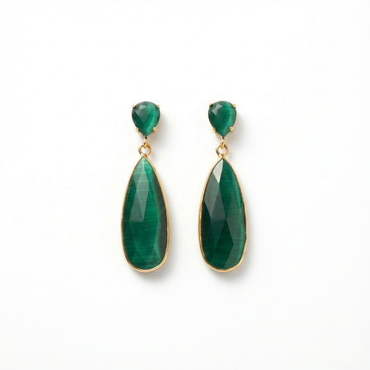 Gemstone Drop Earrings