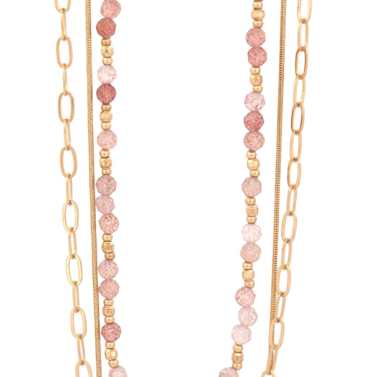 Layered Stone Bead Necklace