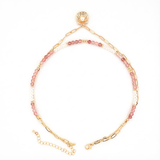 Gold Strawberry Pendant Necklace