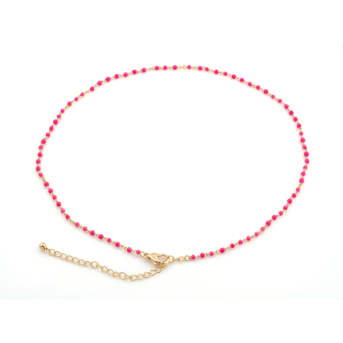 Beaded Gold Epoxy Chain Necklace