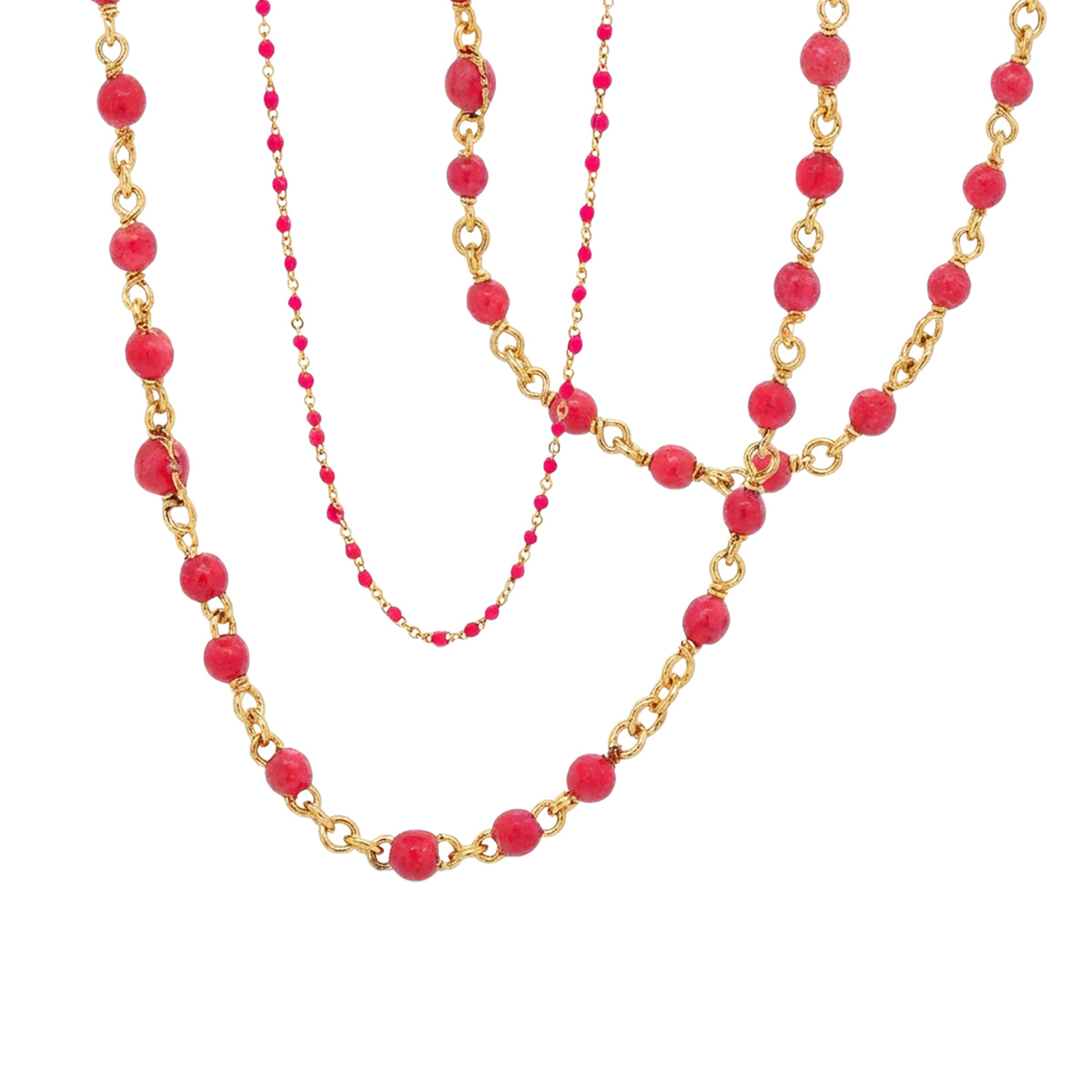Beaded Gold Epoxy Chain Necklace