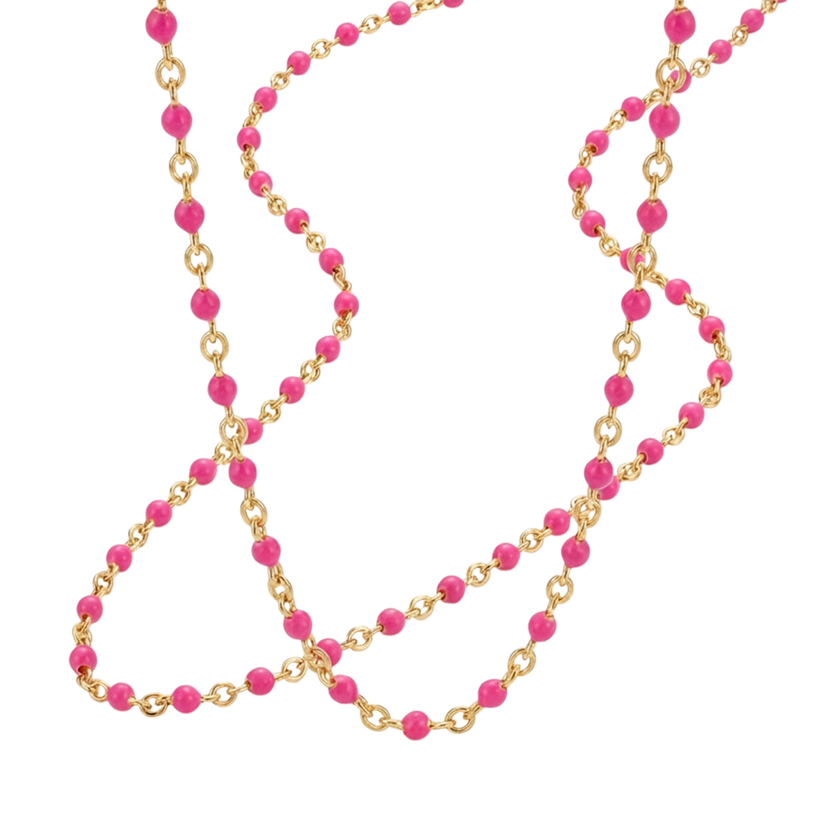 Beaded Gold Epoxy Chain Necklace