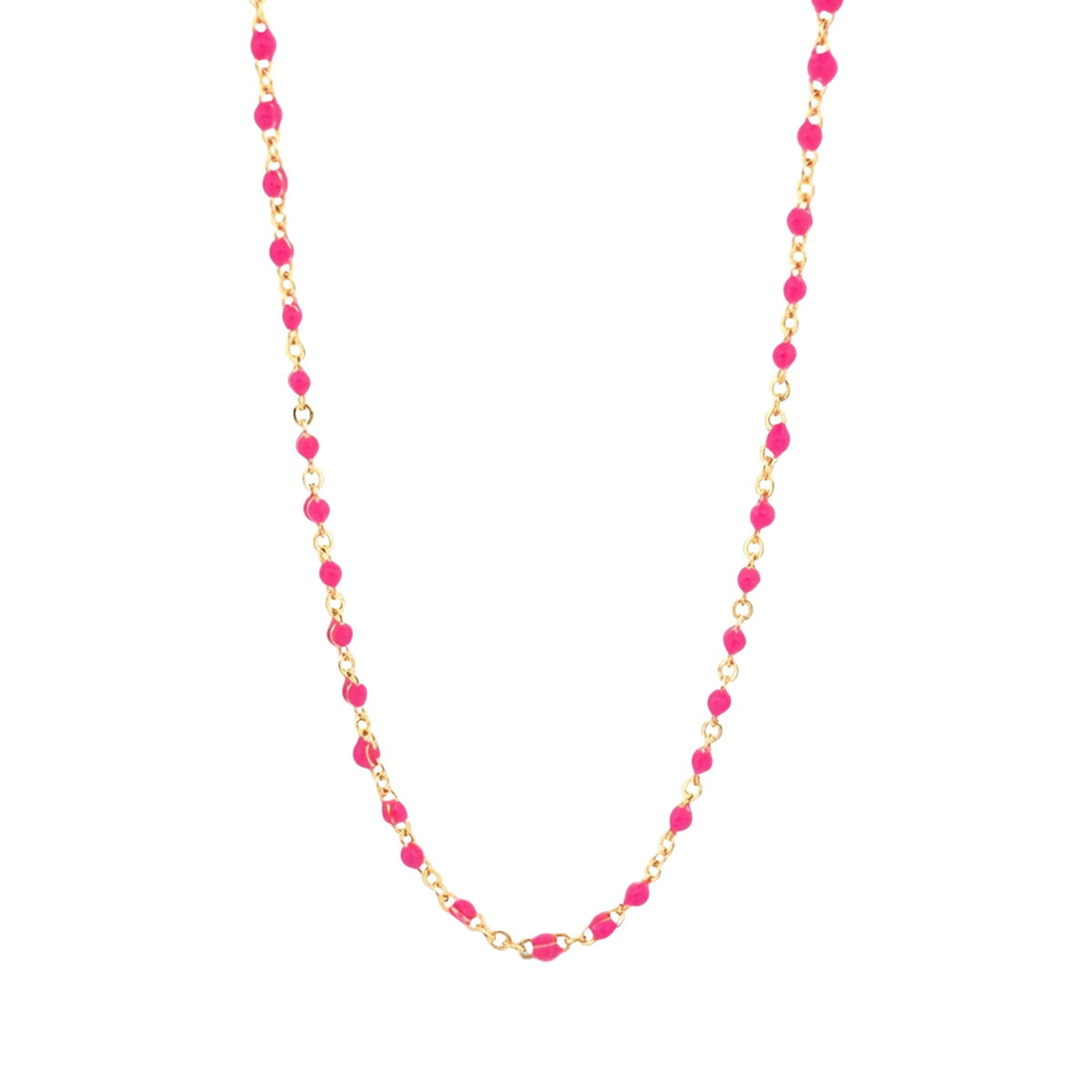 Beaded Gold Epoxy Chain Necklace