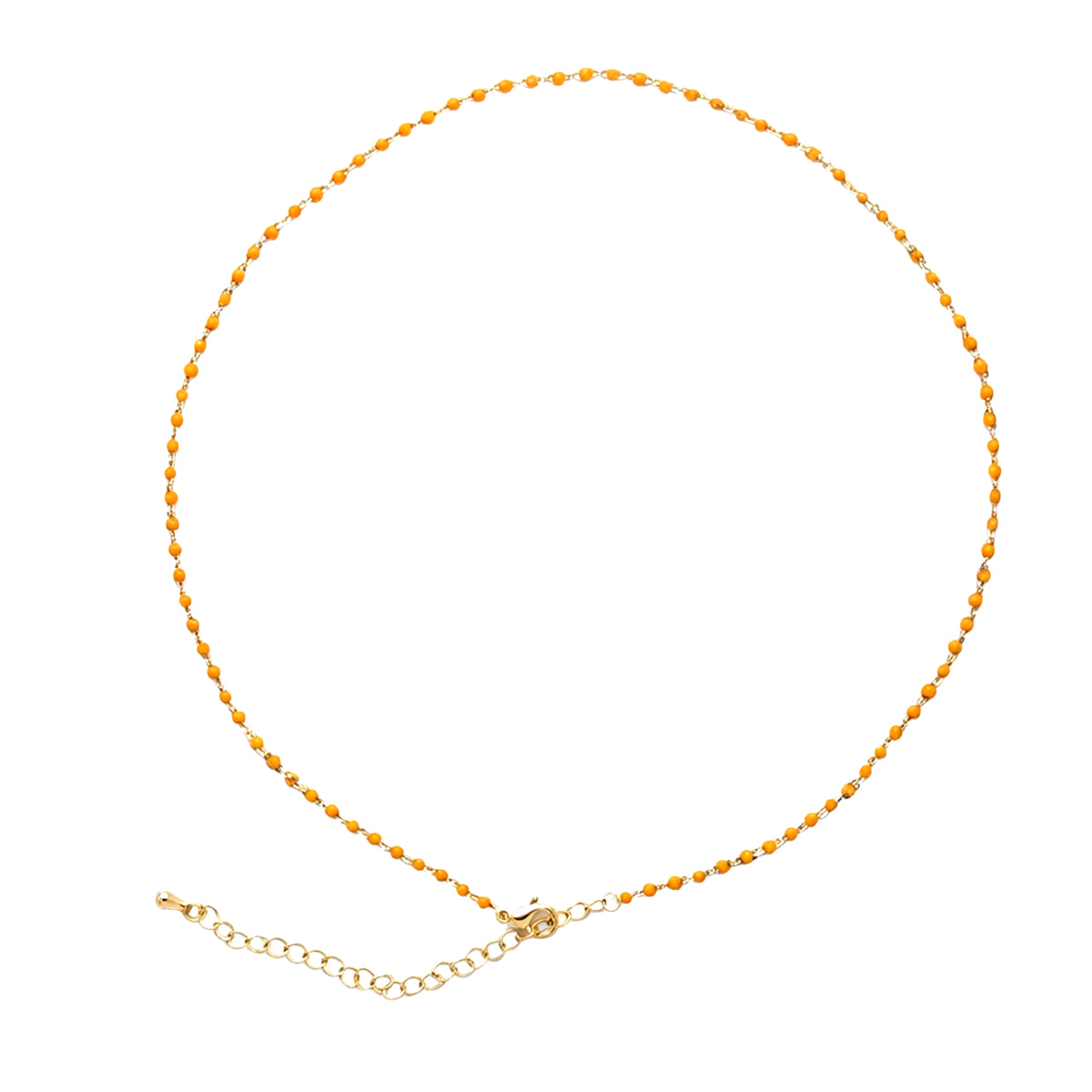 Beaded Gold Epoxy Chain Necklace