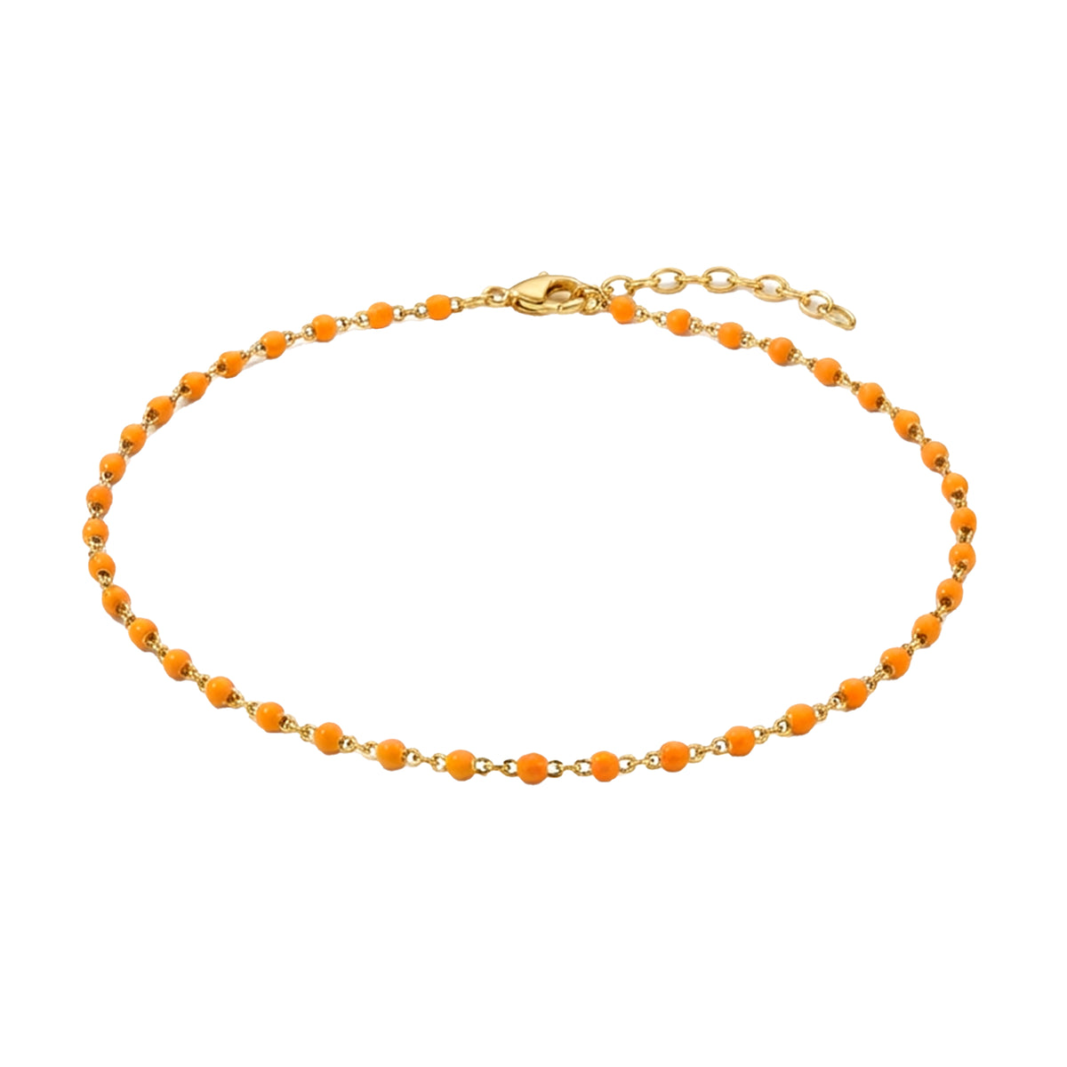 Beaded Gold Epoxy Chain Necklace
