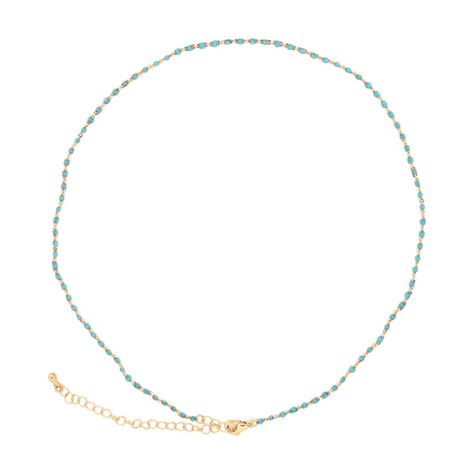 Beaded Gold Epoxy Chain Necklace
