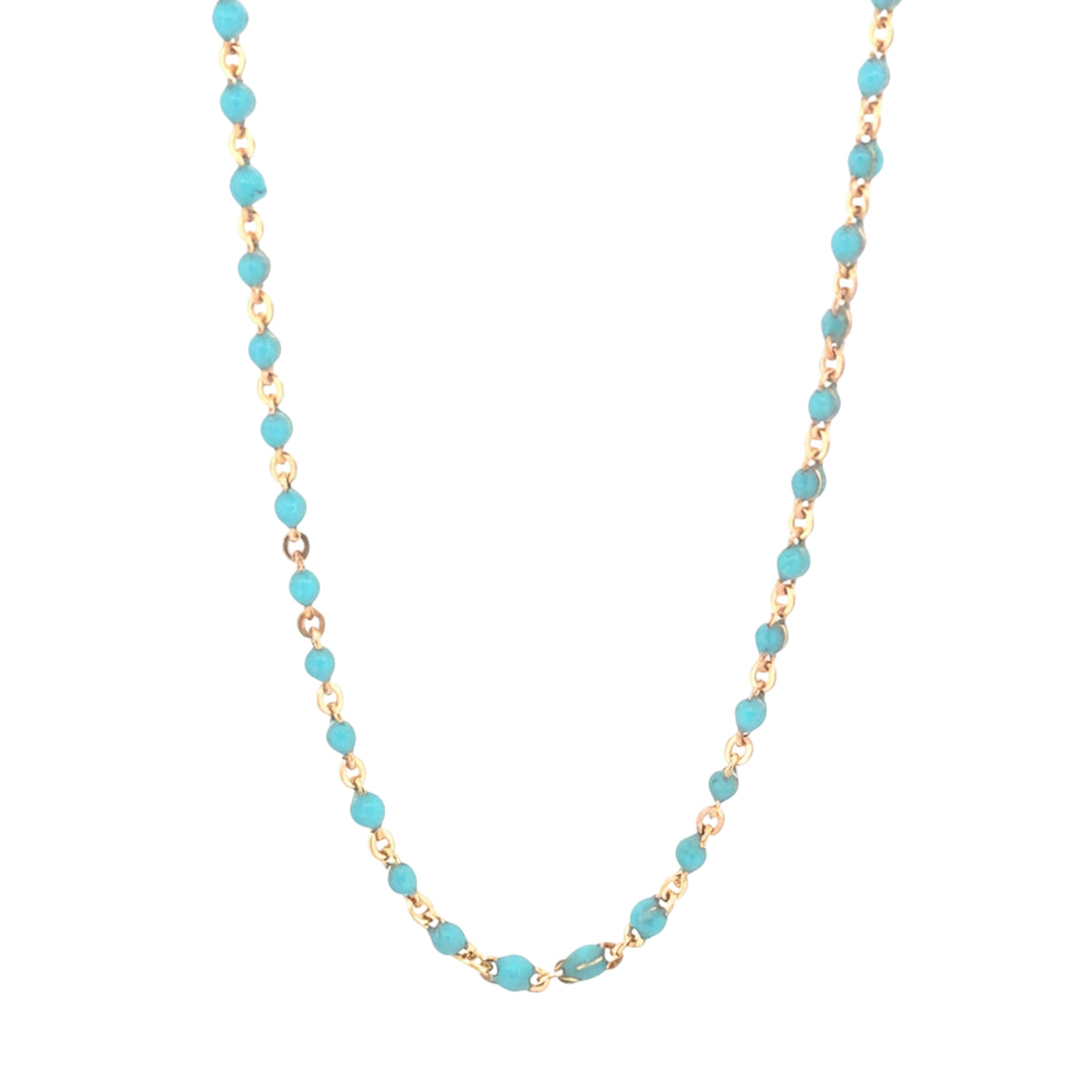 Beaded Gold Epoxy Chain Necklace