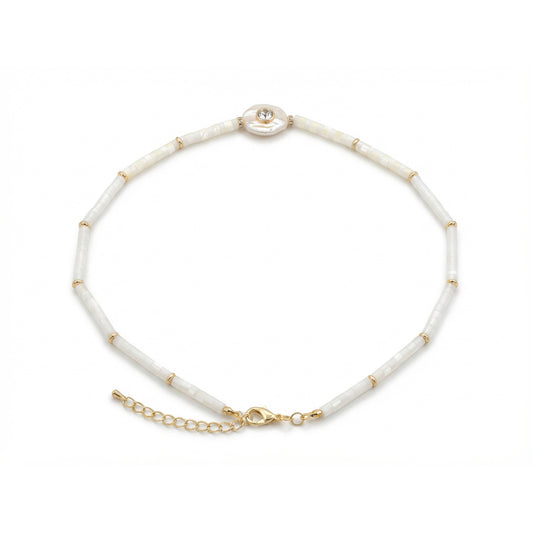Gem Shell Gold Choker Necklace
