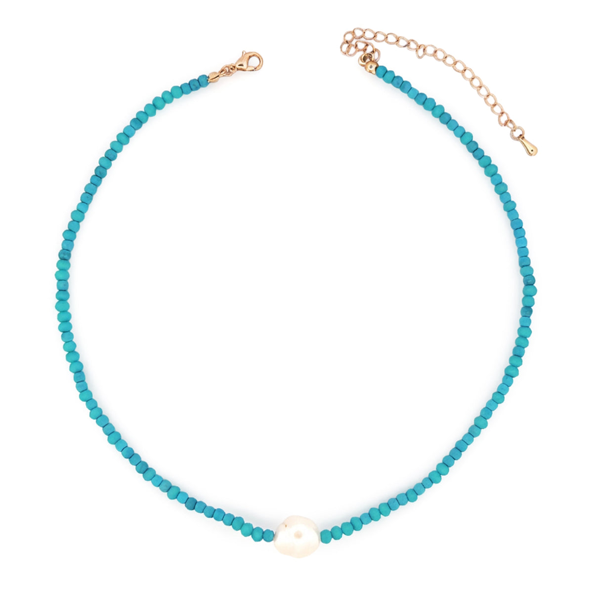 Gemstone Gold Beaded Necklace