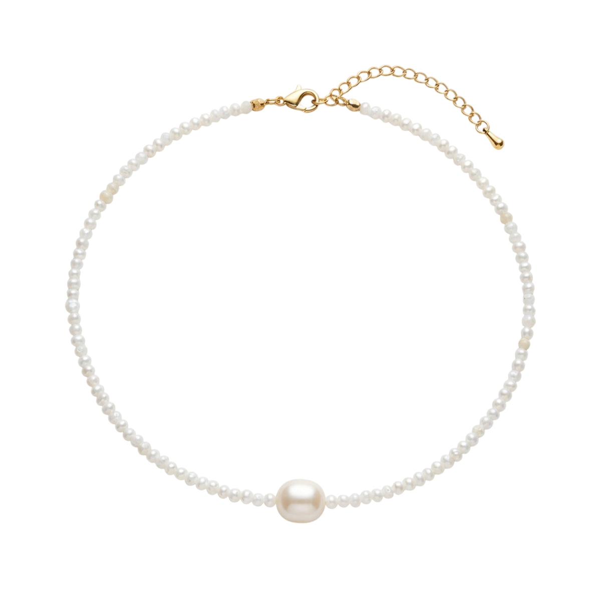 Gemstone Gold Beaded Necklace