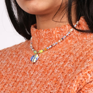 Blue Lagoon Fish Charm Choker
