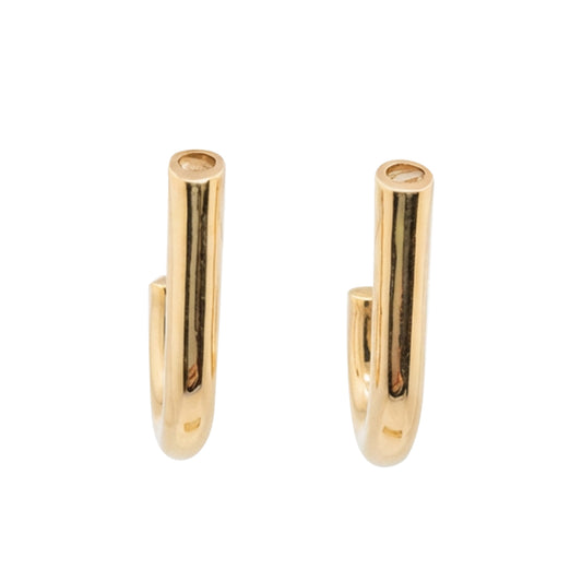 Gold Metal Hoop Earrings